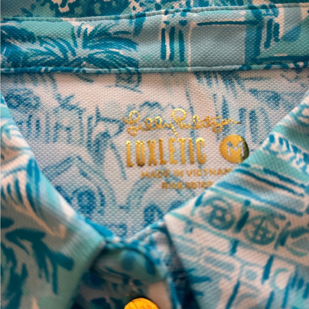 Lilly Pulitzer Silvia Dress Sway This Way Print Blue Turquoise Size Medium - Picture 4 of 6
